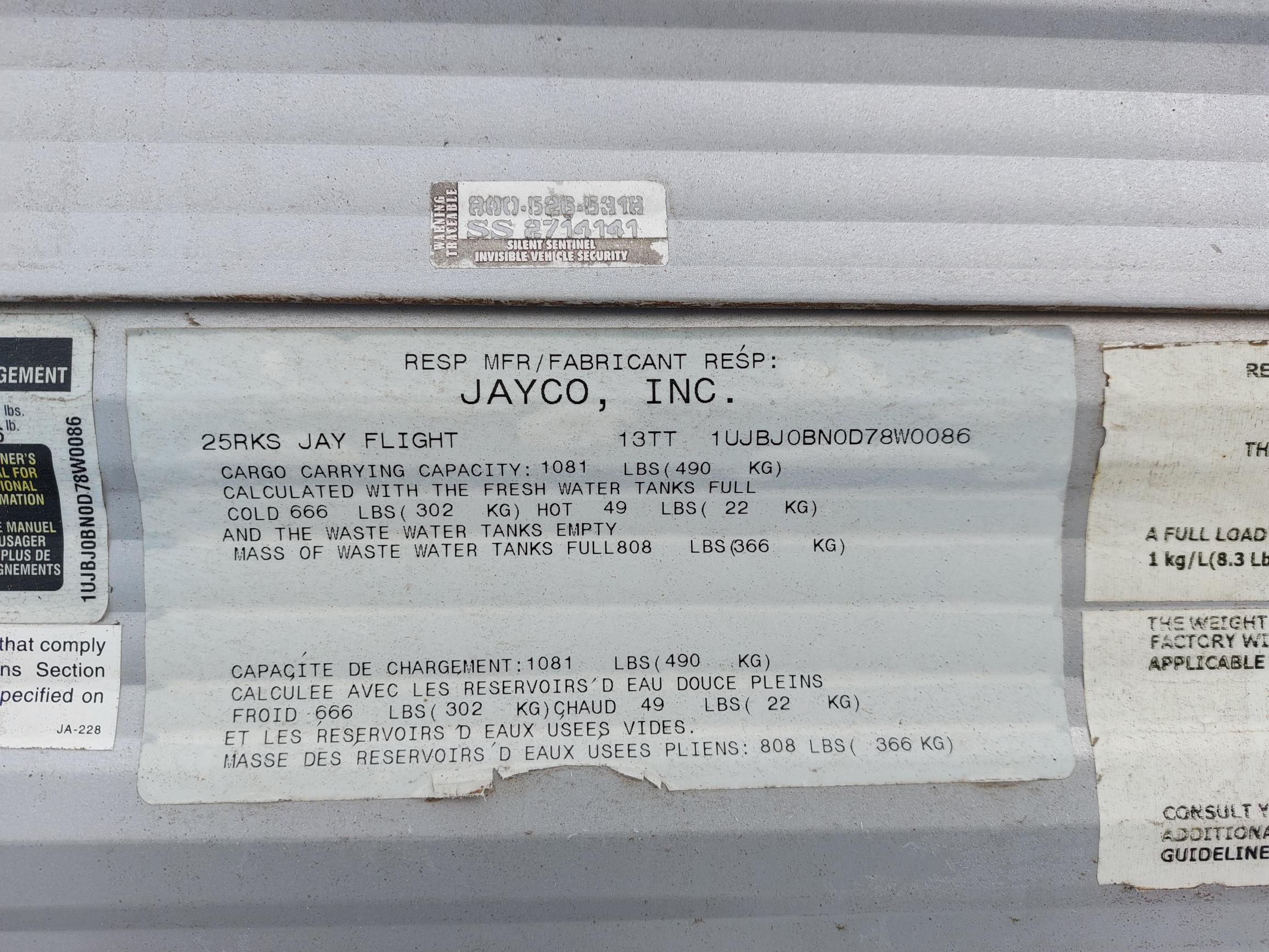 2013 Jayco Jayflight 25RKS #B-PG-0709 Located in Prince George