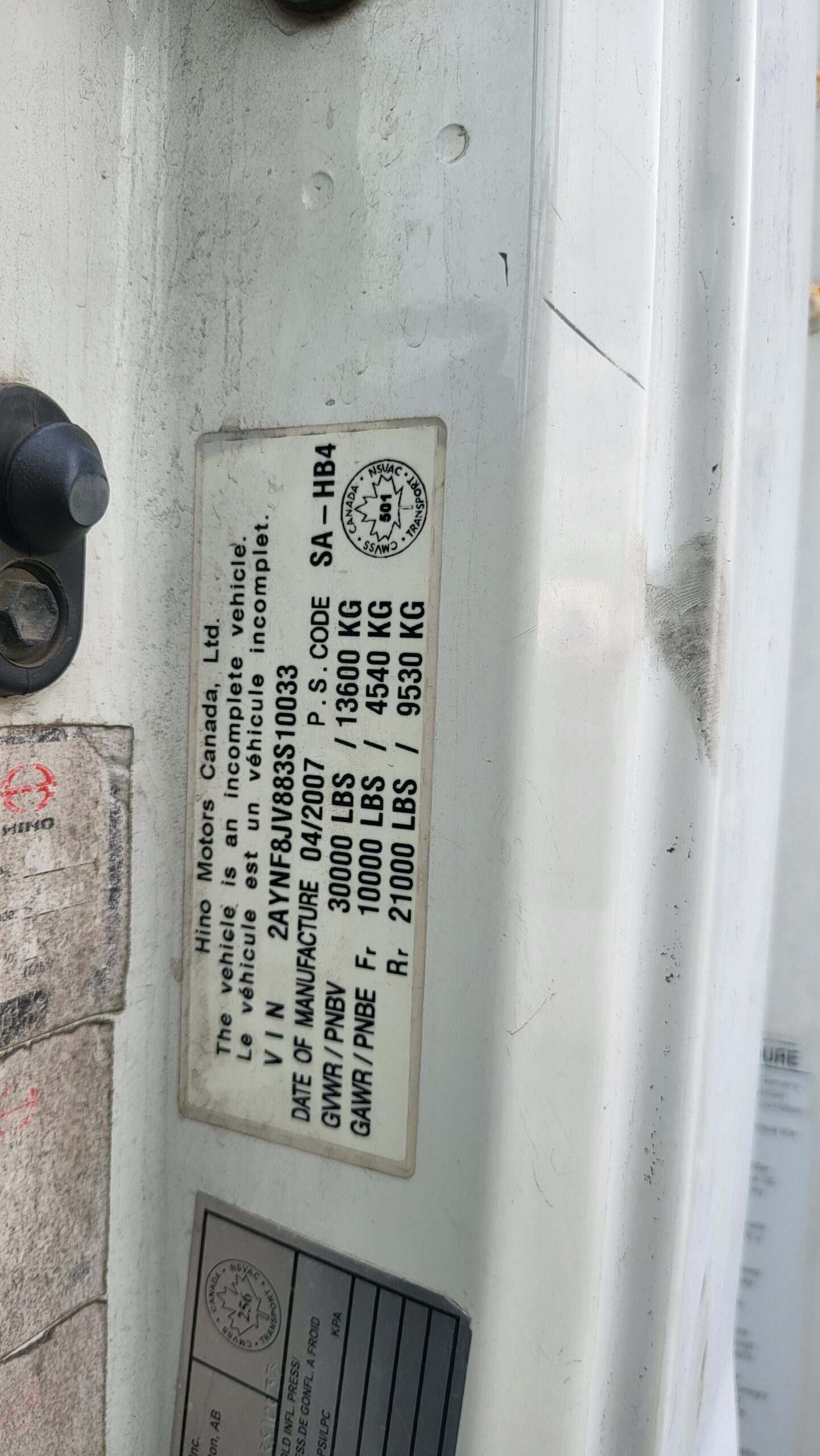 2008 Hino Conventional Truck B-KEL-1066 Located in Kelowna