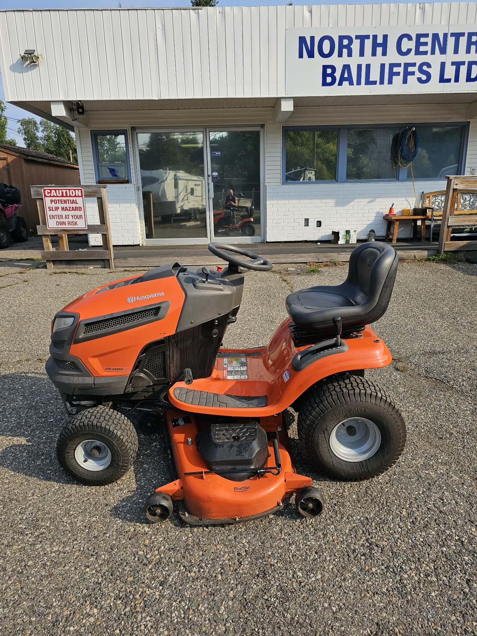 #1 Husqvarna Ride on Mower YTH-24V54 WL511 Located in Prince George