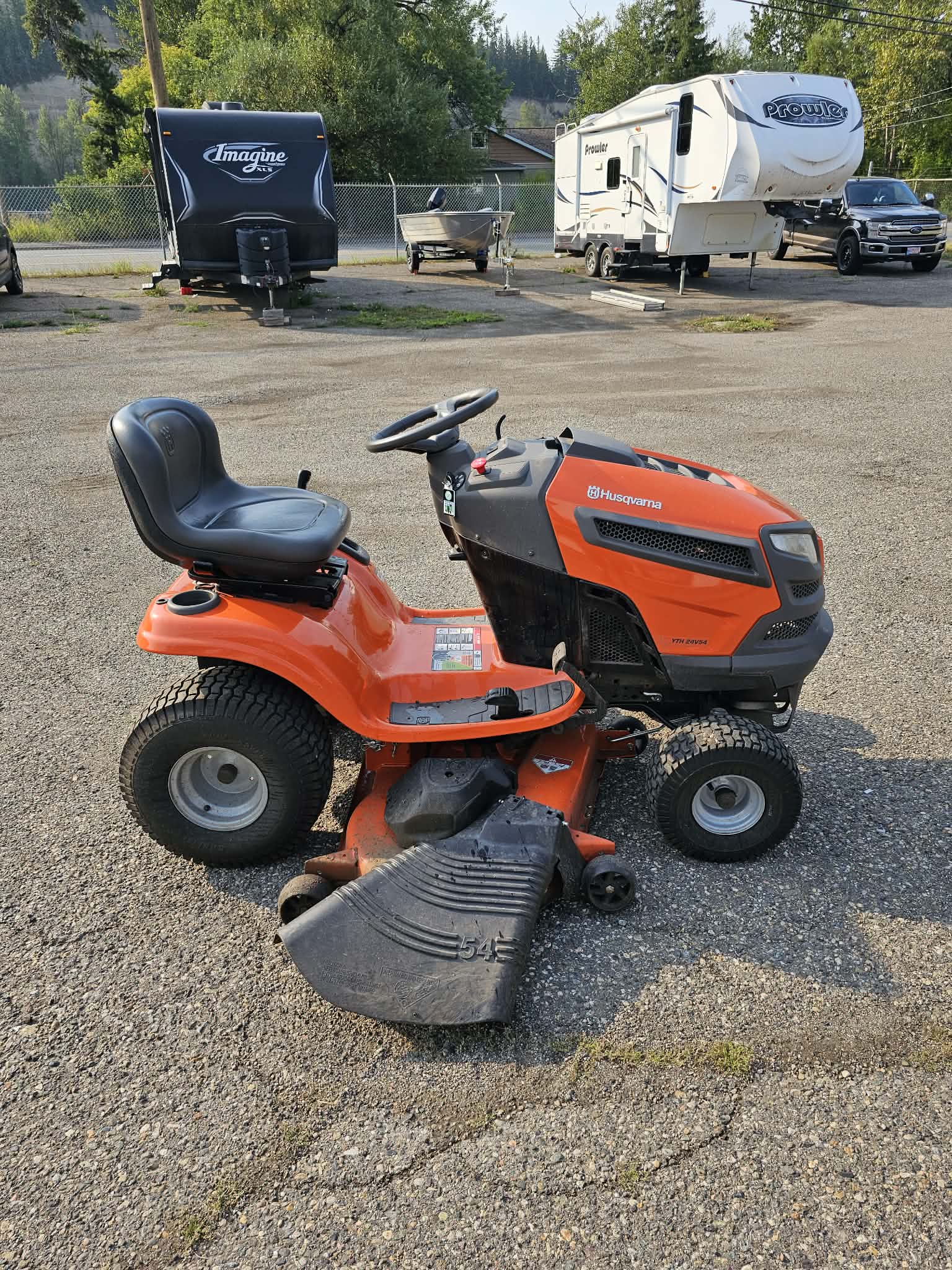 #1 Husqvarna Ride on Mower YTH-24V54 WL511 Located in Prince George