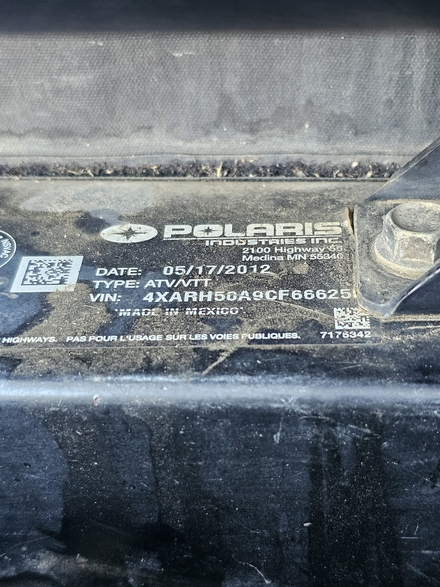 ‘2012 Polaris Ranger SXS WL511 Located in Prince George