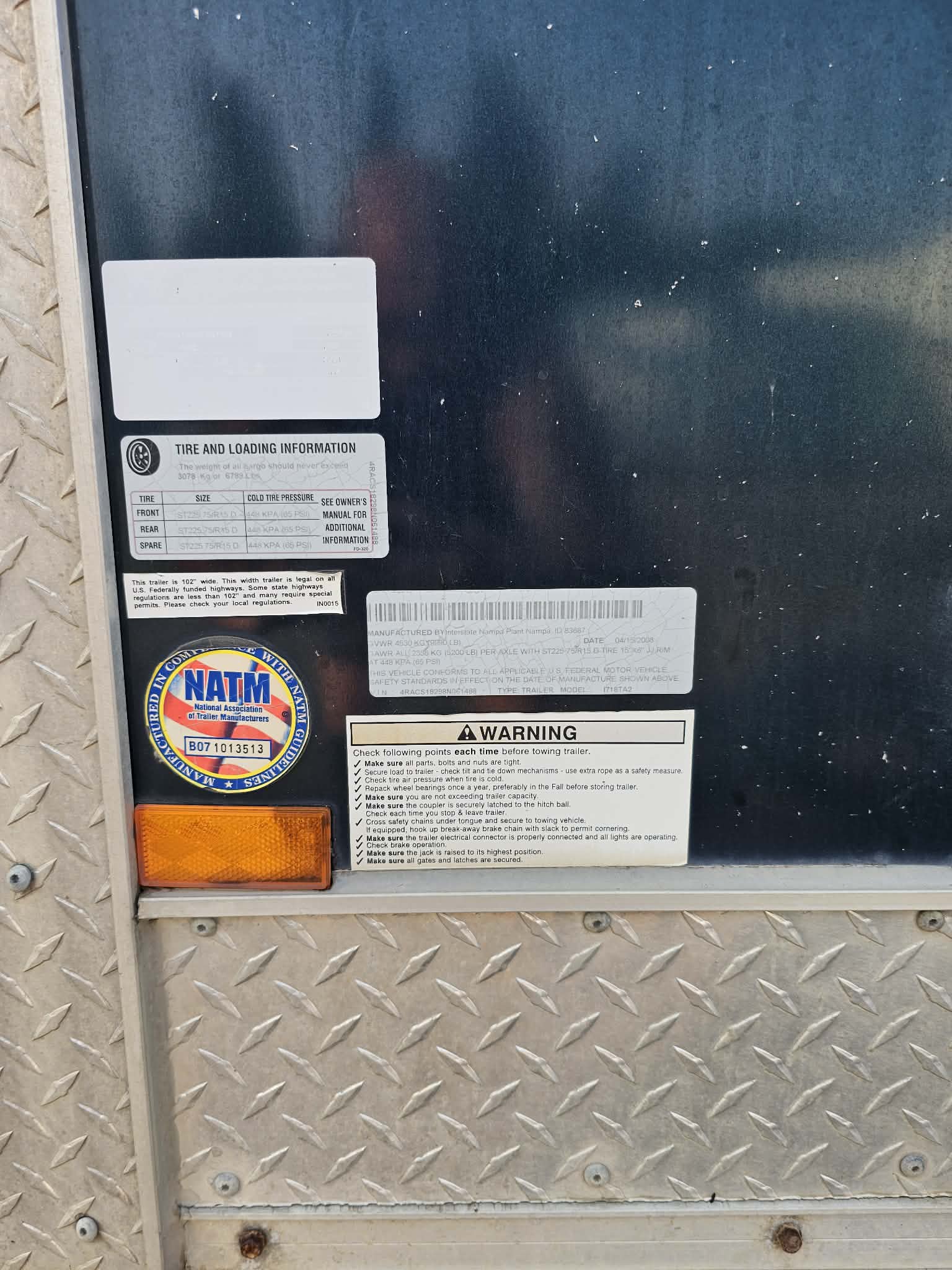 ‘2008 Interstate Cargo Trailer W/ Honda Generator WL511 Located in Prince George