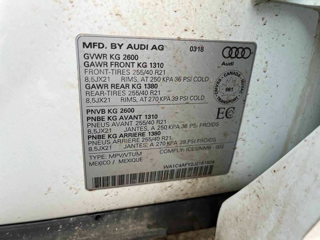2018 Audi SQ5 Prestige BV #B-KEL-0742 Located in Kelowna